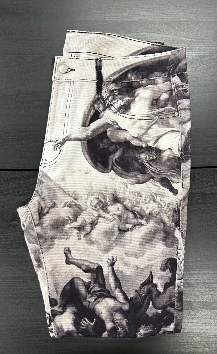 Angel prints Jeans Gray