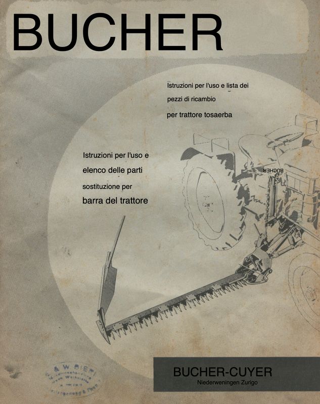 Bucher Istruzioni per la Falciatrice del Trattore - IT
