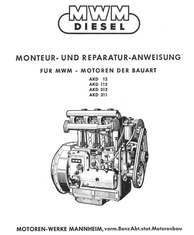 Bucher Motor AKD Diesel Montage- und Wartungsanleitung - DE