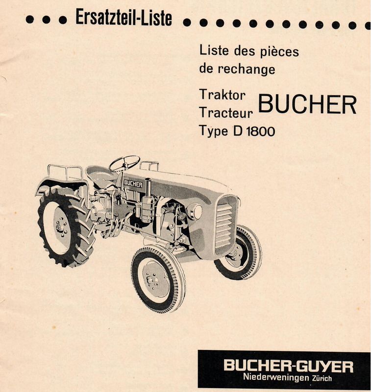 Bucher D1800 Ersatzteilliste - DE