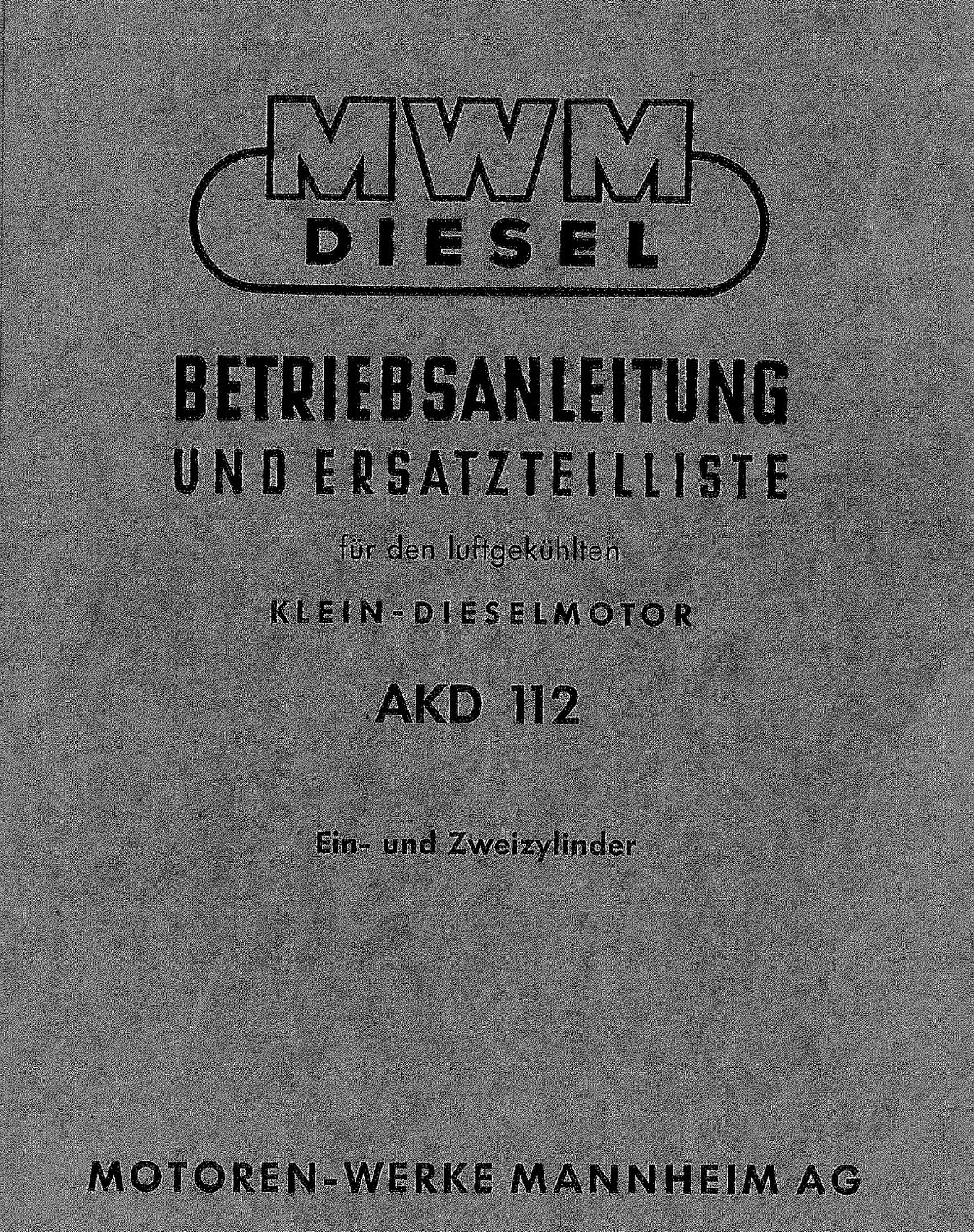 Bucher Zweizylinder-Dieselmotor AKD 112 - DE
