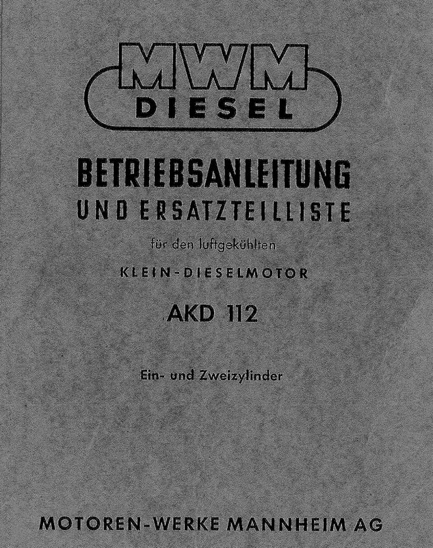 Bucher Zweizylinder-Dieselmotor AKD 112 - DE