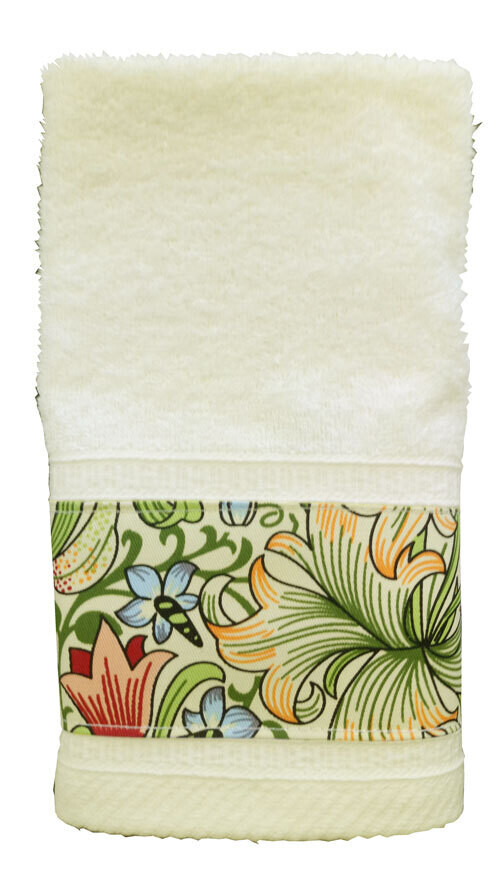 GOLDEN LILY - TRIMMED GUEST TOWEL