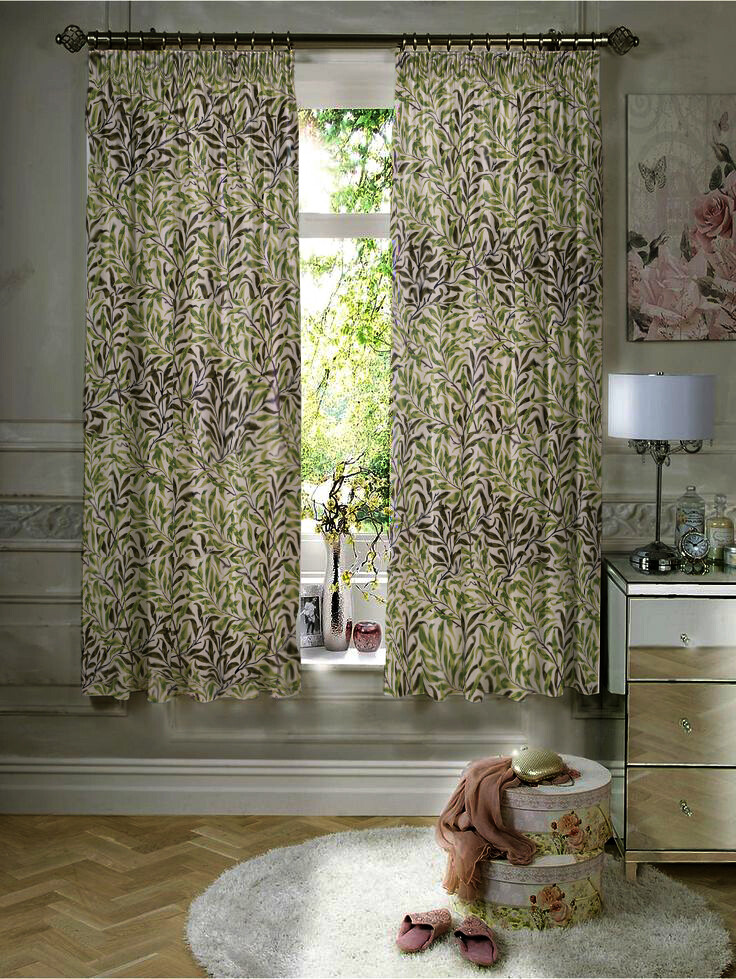 GREEN WILLOW - LINED CURTAINS