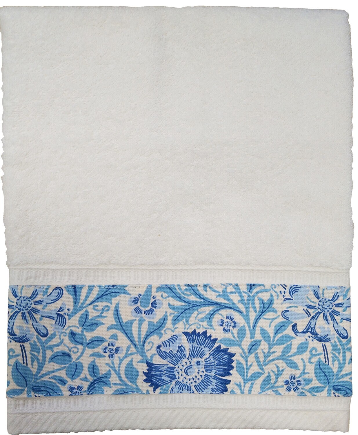 COMPTON BLUE - TRIMMED HAND TOWEL