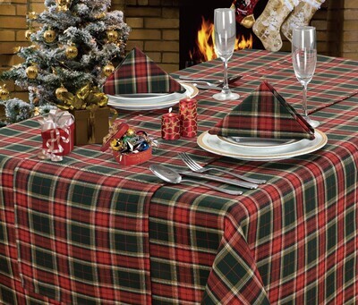 CHRISTMAS TABLE LINEN - TARTAN