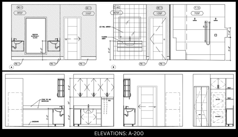 Elevations: A-200