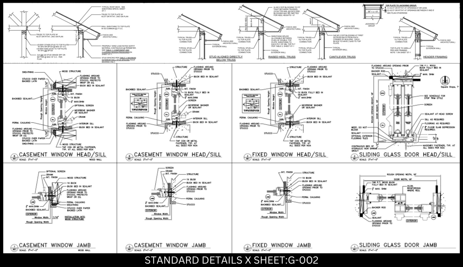 Standard Details x Sheet:G-100