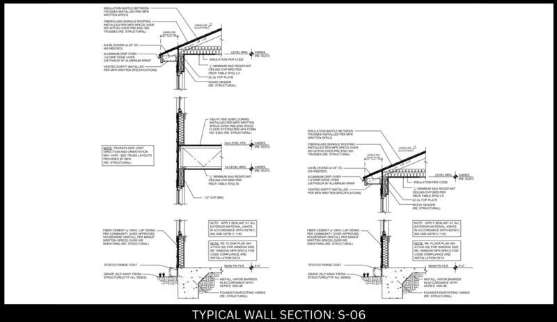 Typical Wall Section x Page: S-06