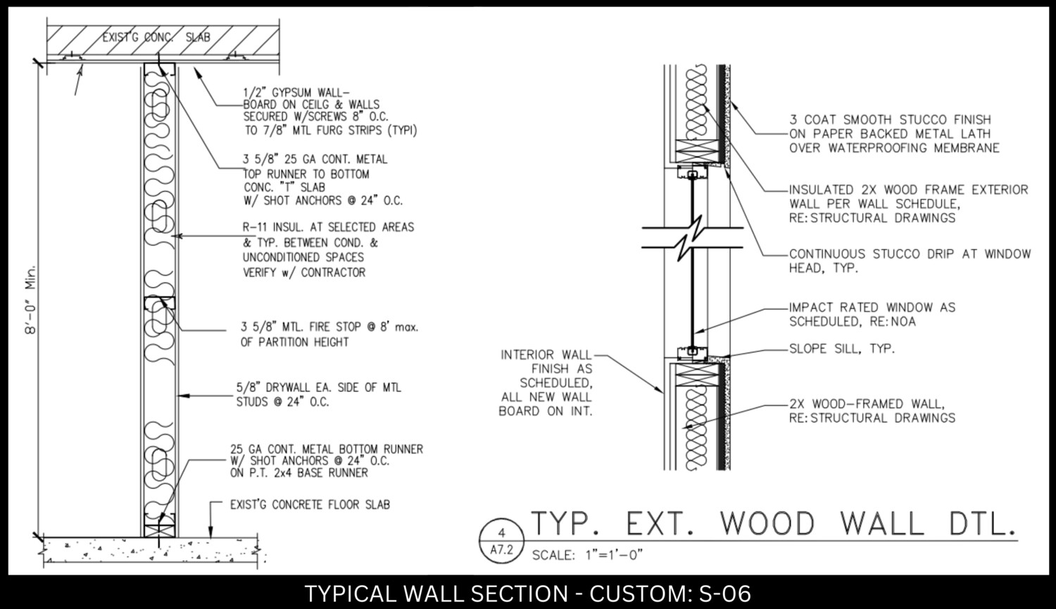 Typical Wall Sections - Custom: S-06