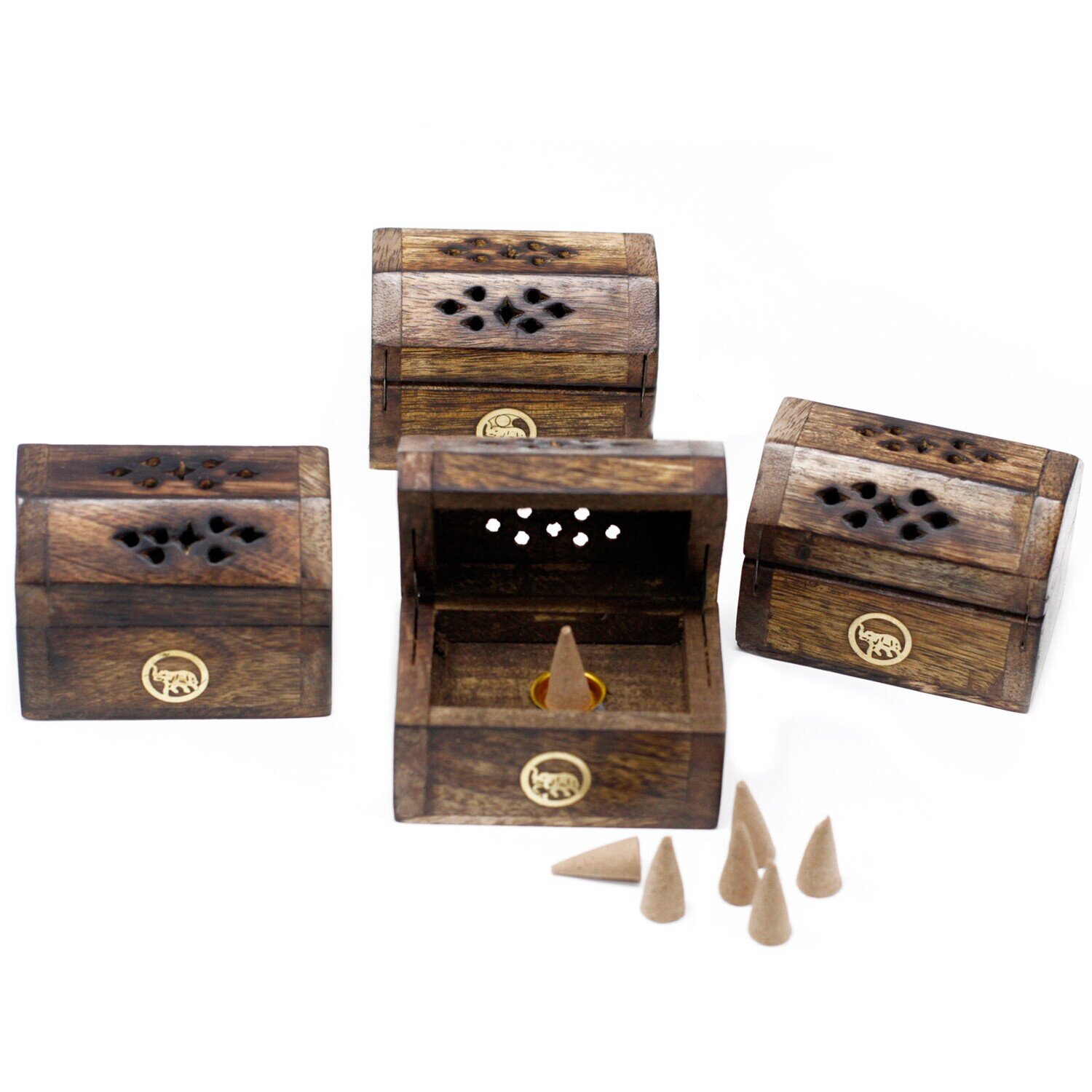 Mango Wood - Mini Incense Cone Smoke Box