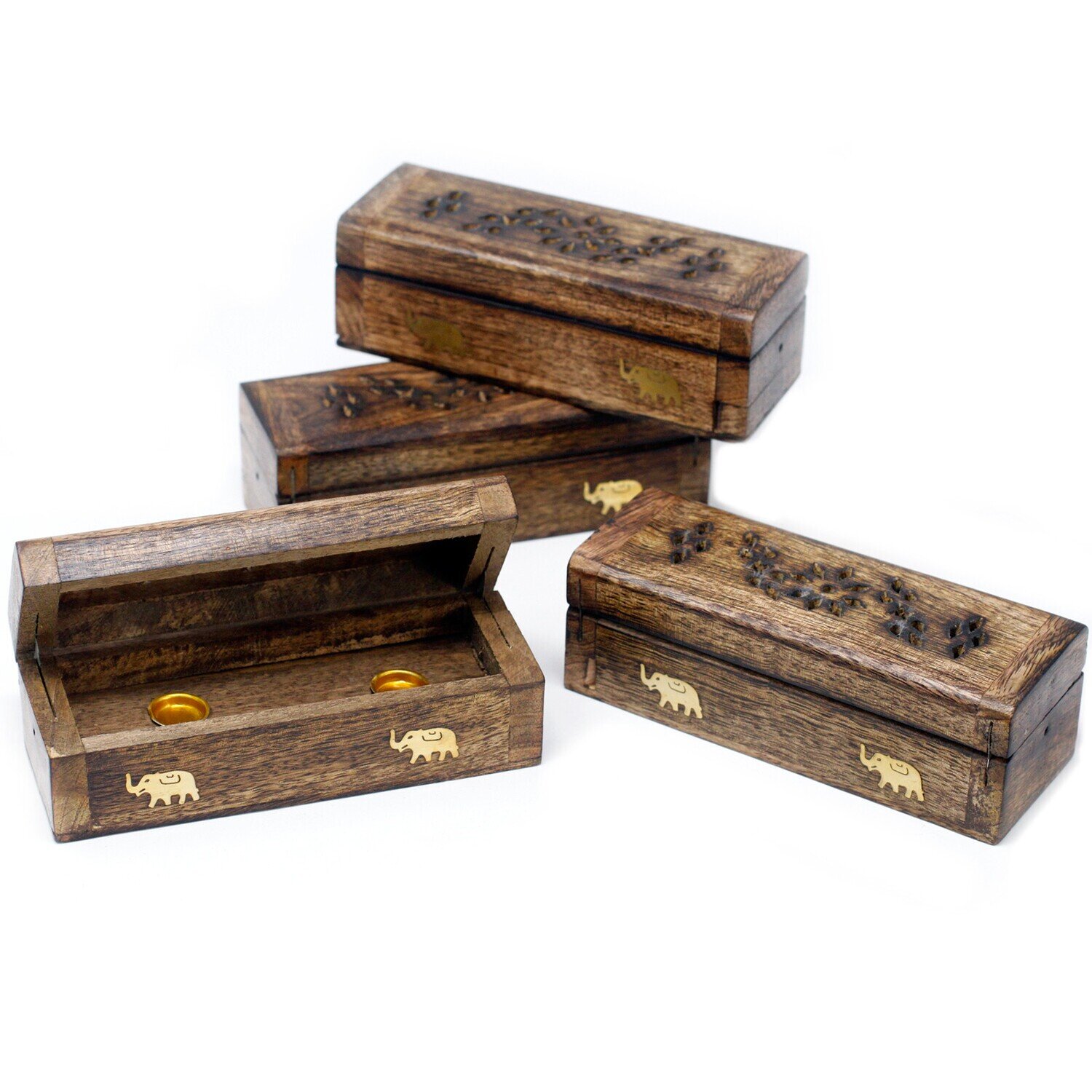 Mango Wood - Incense Smoke Box for Cones 6"