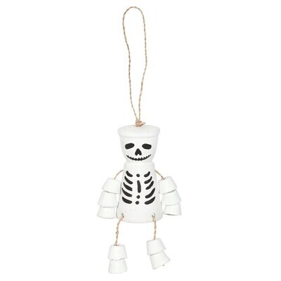White Skeleton Terracotta Pot Man