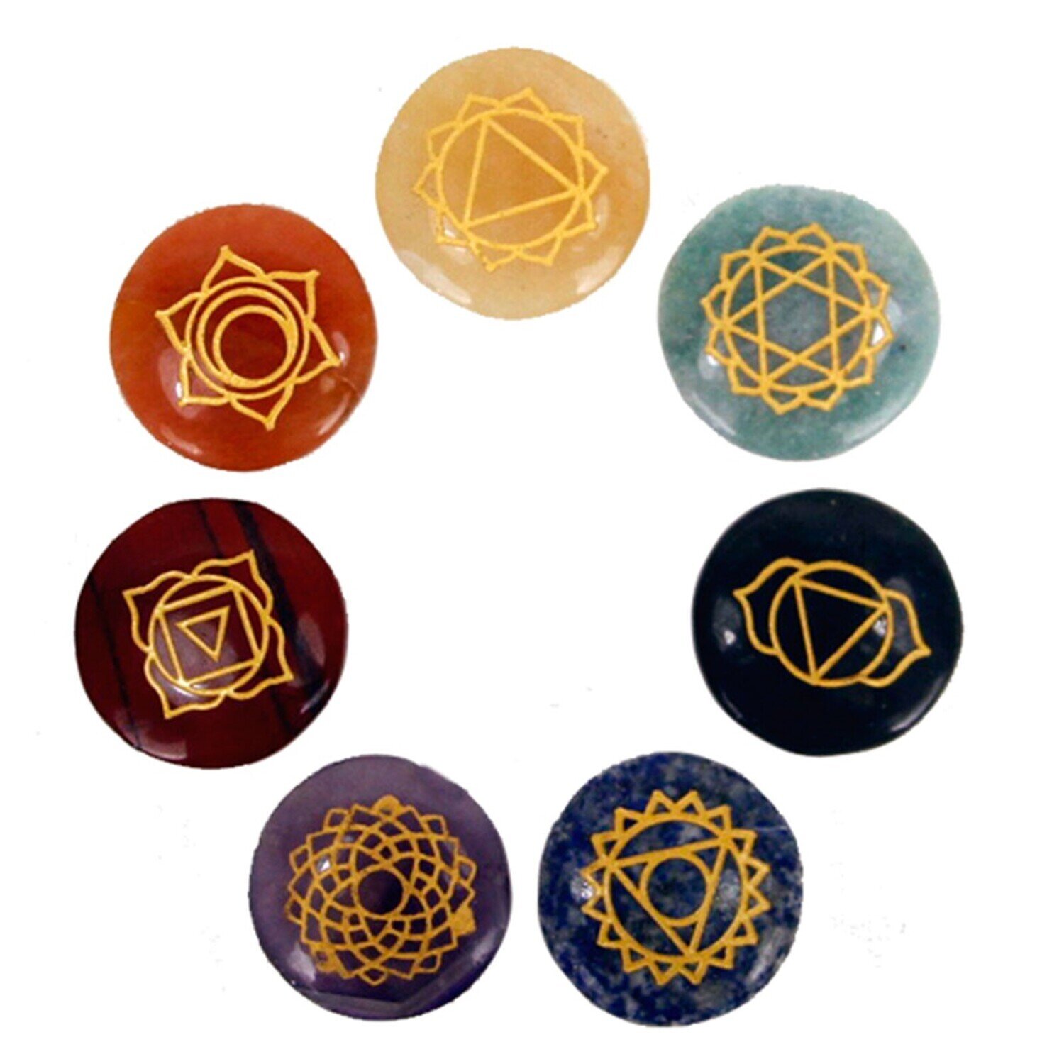 Chakra Stones Set (round) - small