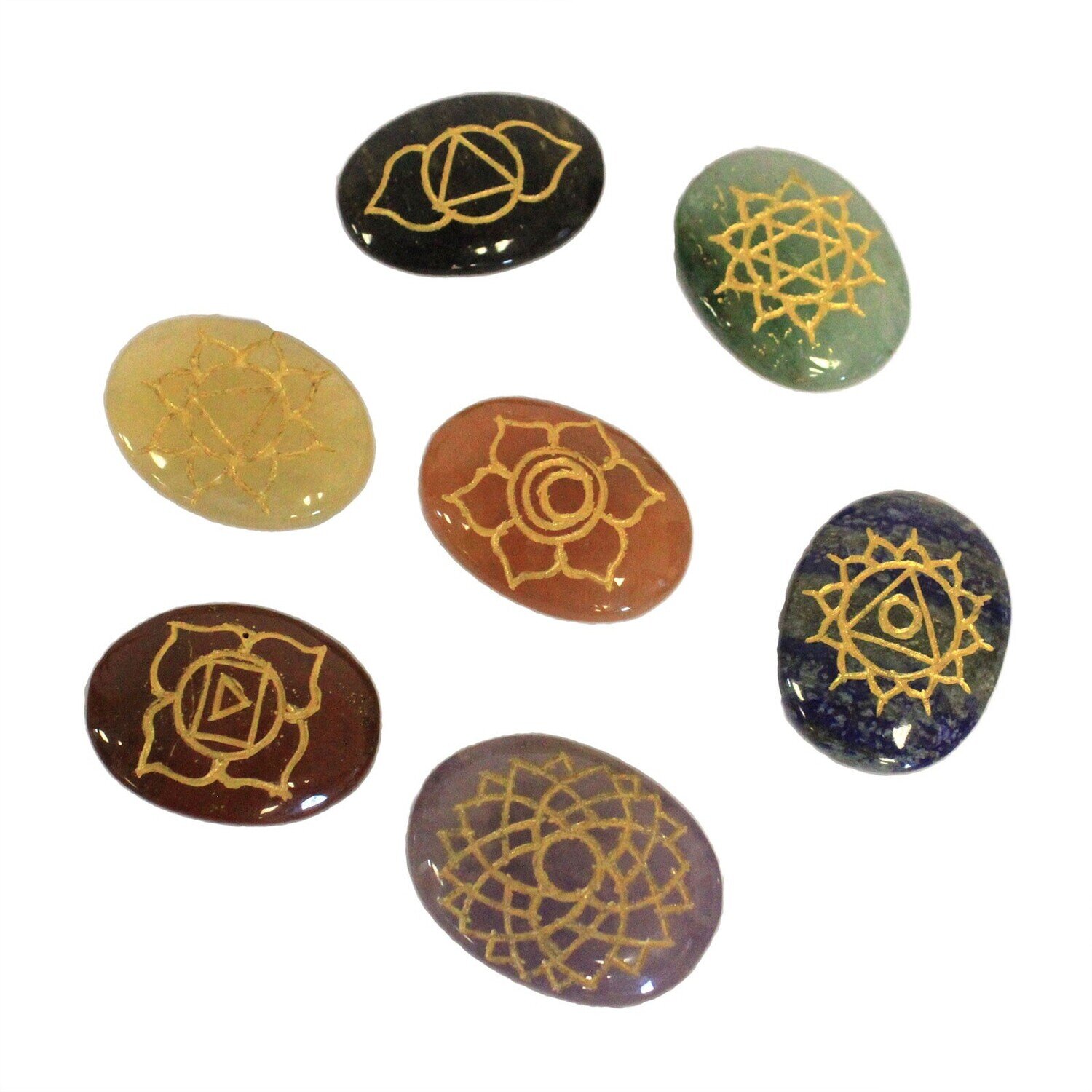 Chakra Stones Set (oval) - large