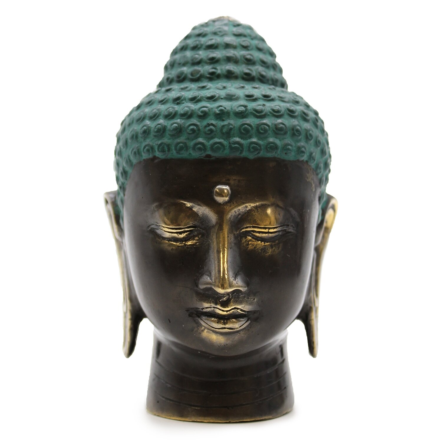 Brass Buddha Head - antique