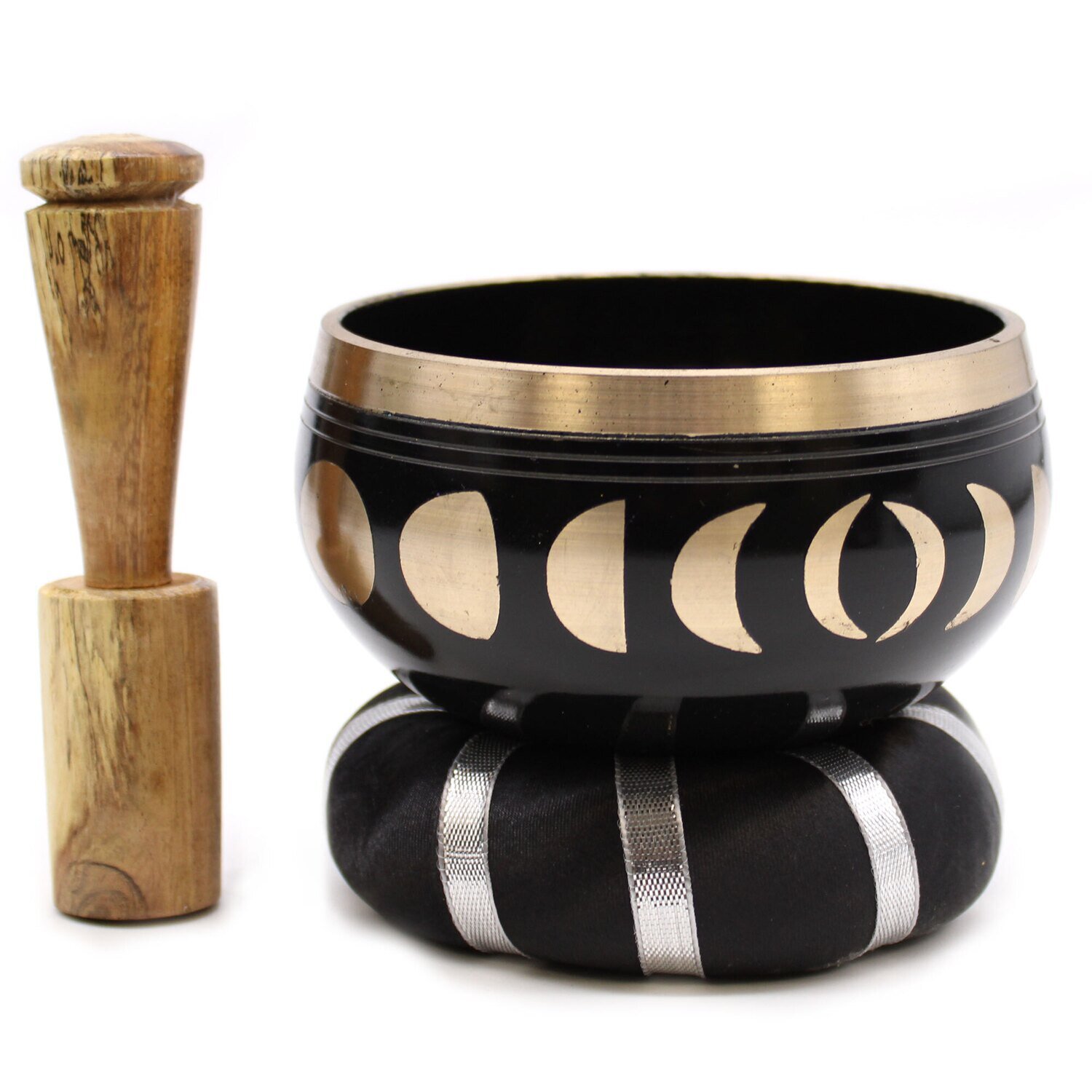 Singing Bowl Set - Moon Phase - Black - 10.7cm