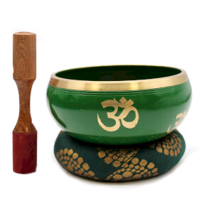 Singing Bowl Set - Tree of Life - Green - 14cm