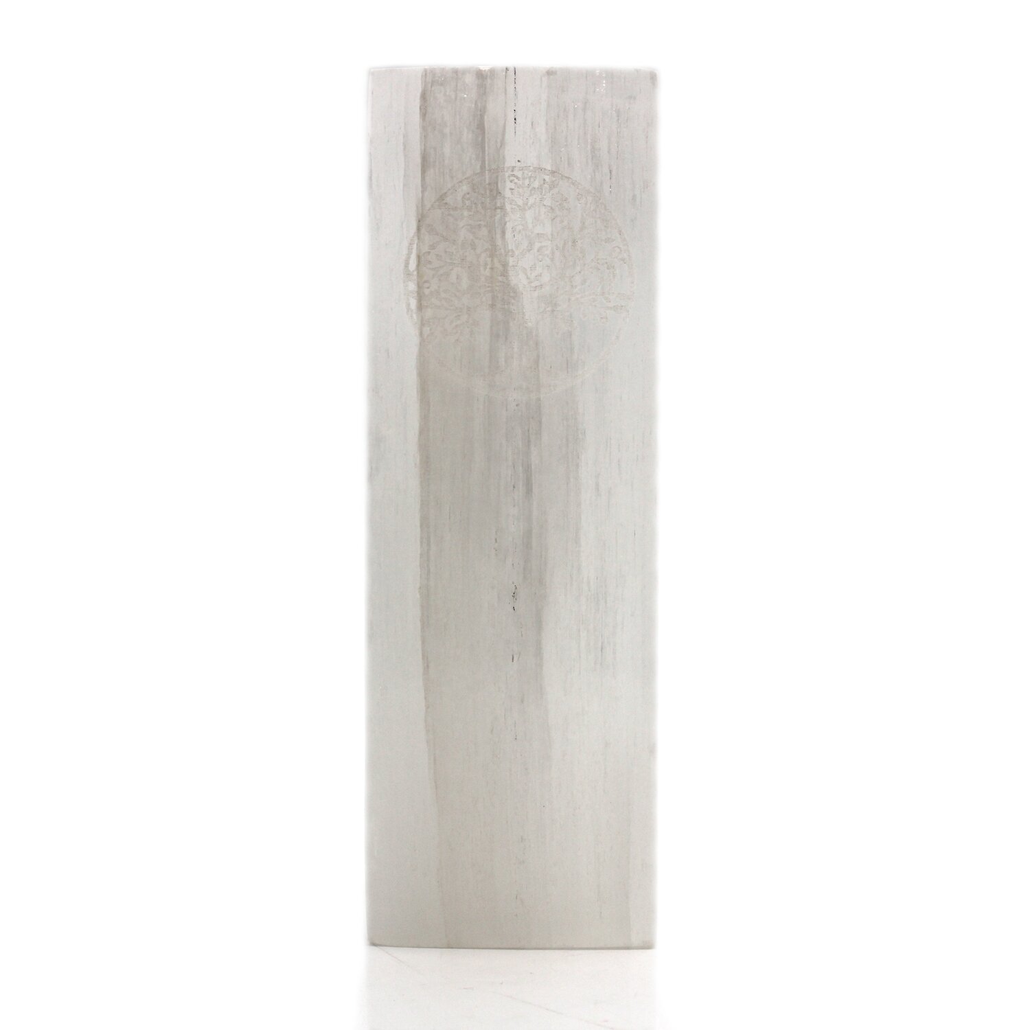 Selenite Block Lamp - 25cm - Tree of Life