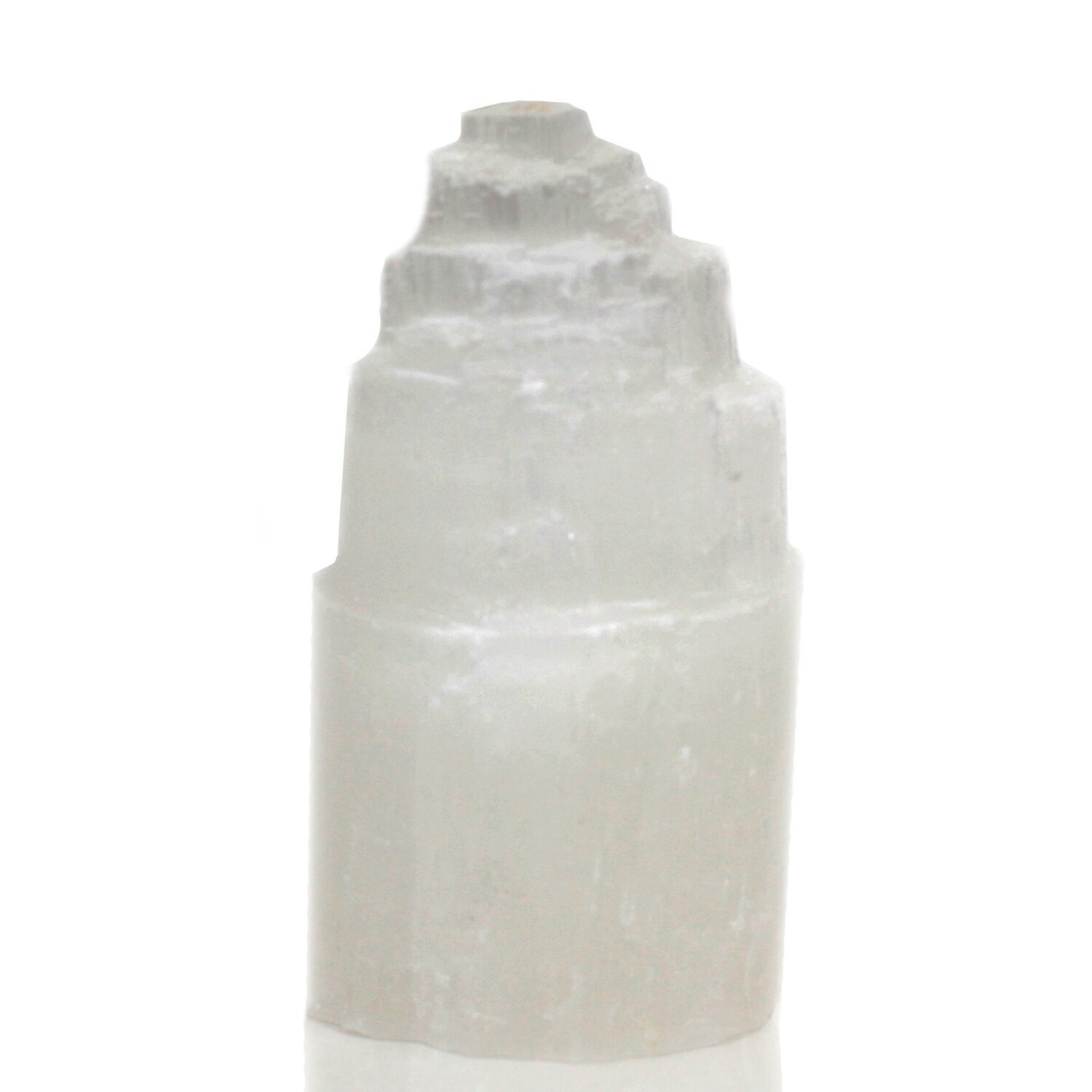Selenite Tower Lamp - 15 cm - natural