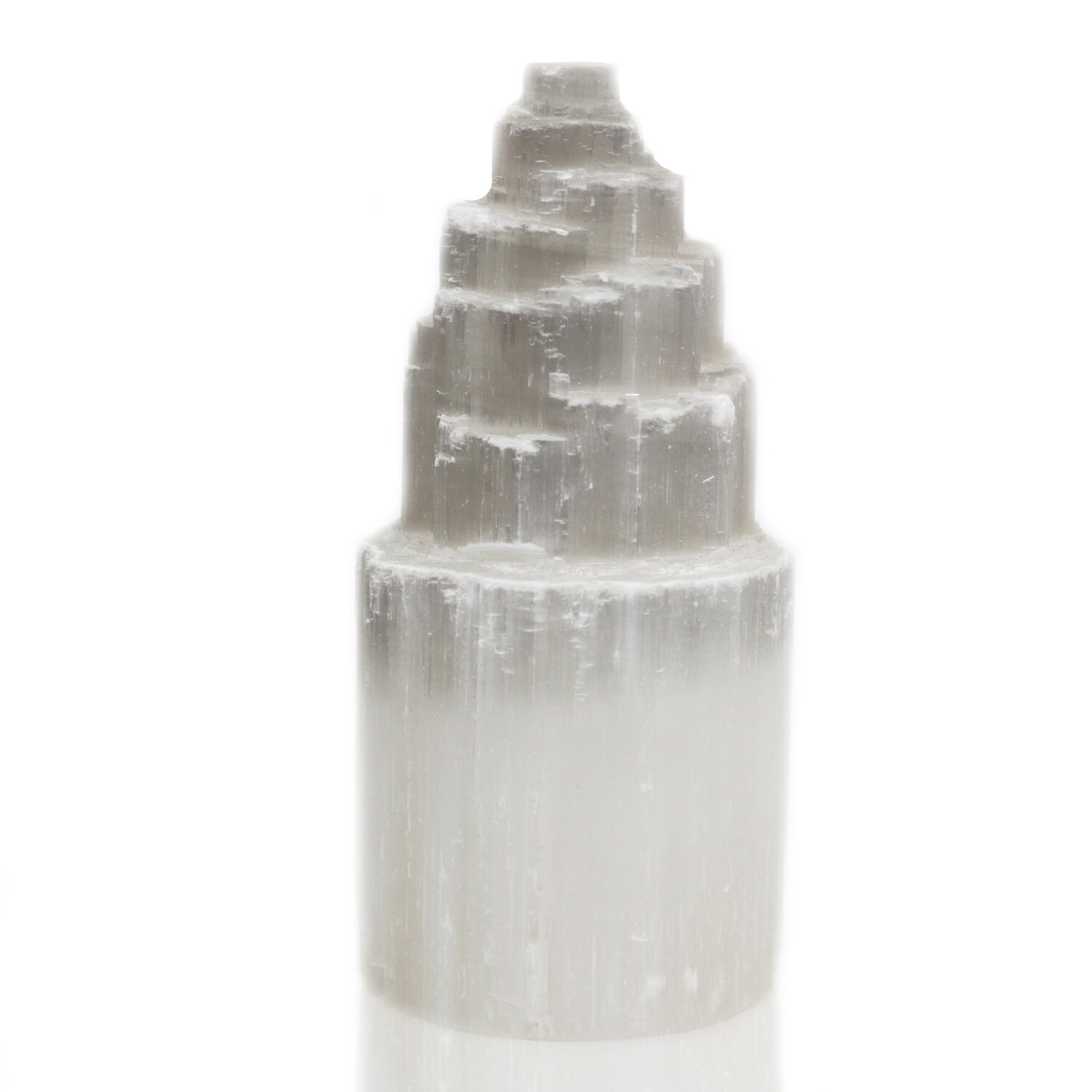 Selenite Tower Lamp - 20 cm - natural
