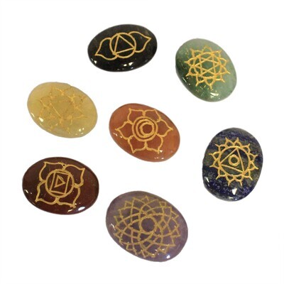 Chakra Stones Set (oval) - large