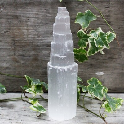 Selenite Tower - 20 cm - natural