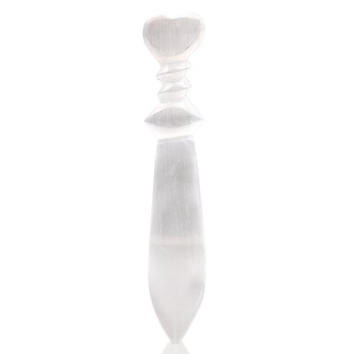 Selenite Ritual Knife - Spiral (25cm)