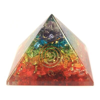 Orgonite Pyramid 70mm - Chakra Gemchips