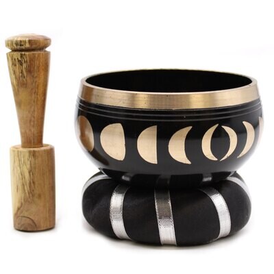 Singing Bowl Set - Moon Phase - Black - 10.7cm
