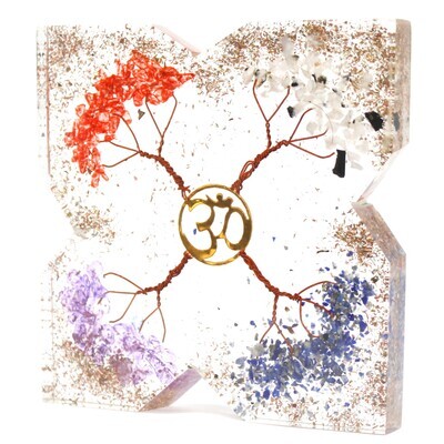 Orgonite Desk Power Packs - 4 Tree Copper Attractor - Large