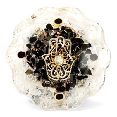 Orgonite Desk Power Packs - Hamsa with Sellonite - Medium