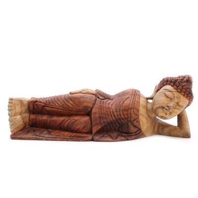 Hand Carved Buddha Statue - 50cm Sleeping