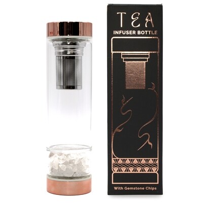 Tea Infuser Bottle - Rose Gold - Rock Quartz