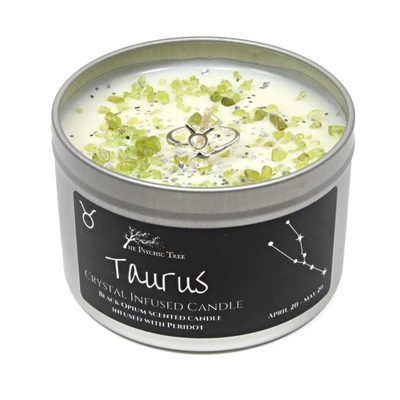 Taurus Crystal Candle