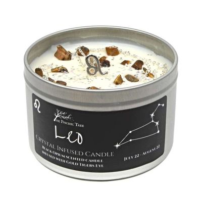 Leo Crystal Candle