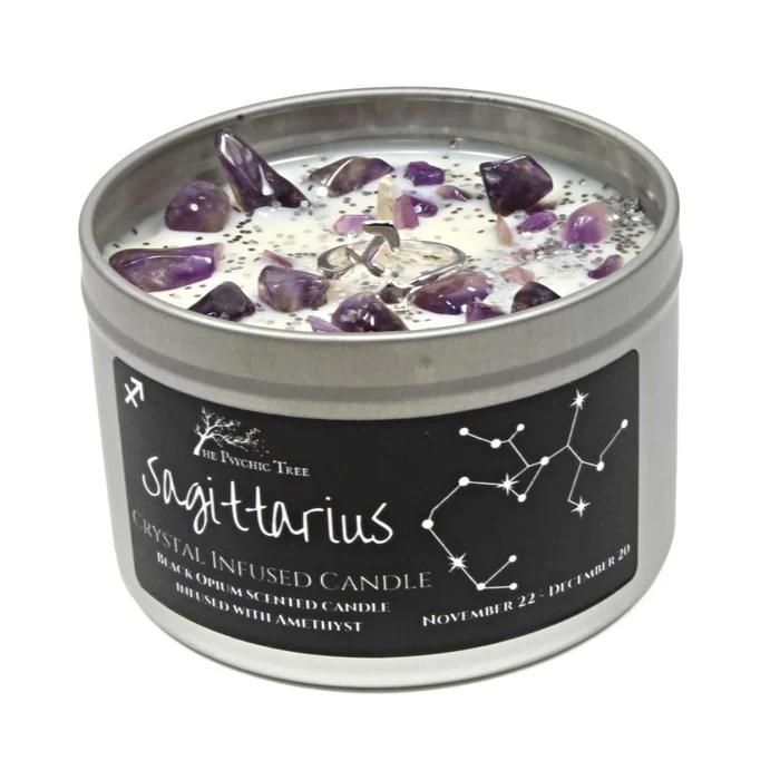 Sagittarius Crystal Candle
