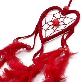 Dreamcatcher - Small Heart - Red