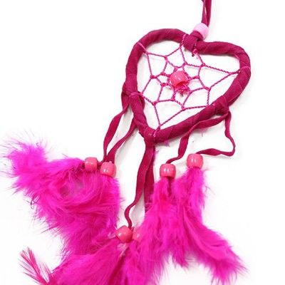 Dreamcatcher - Small Heart - Pink