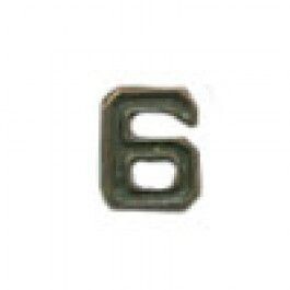 Numeral 6 Bronze