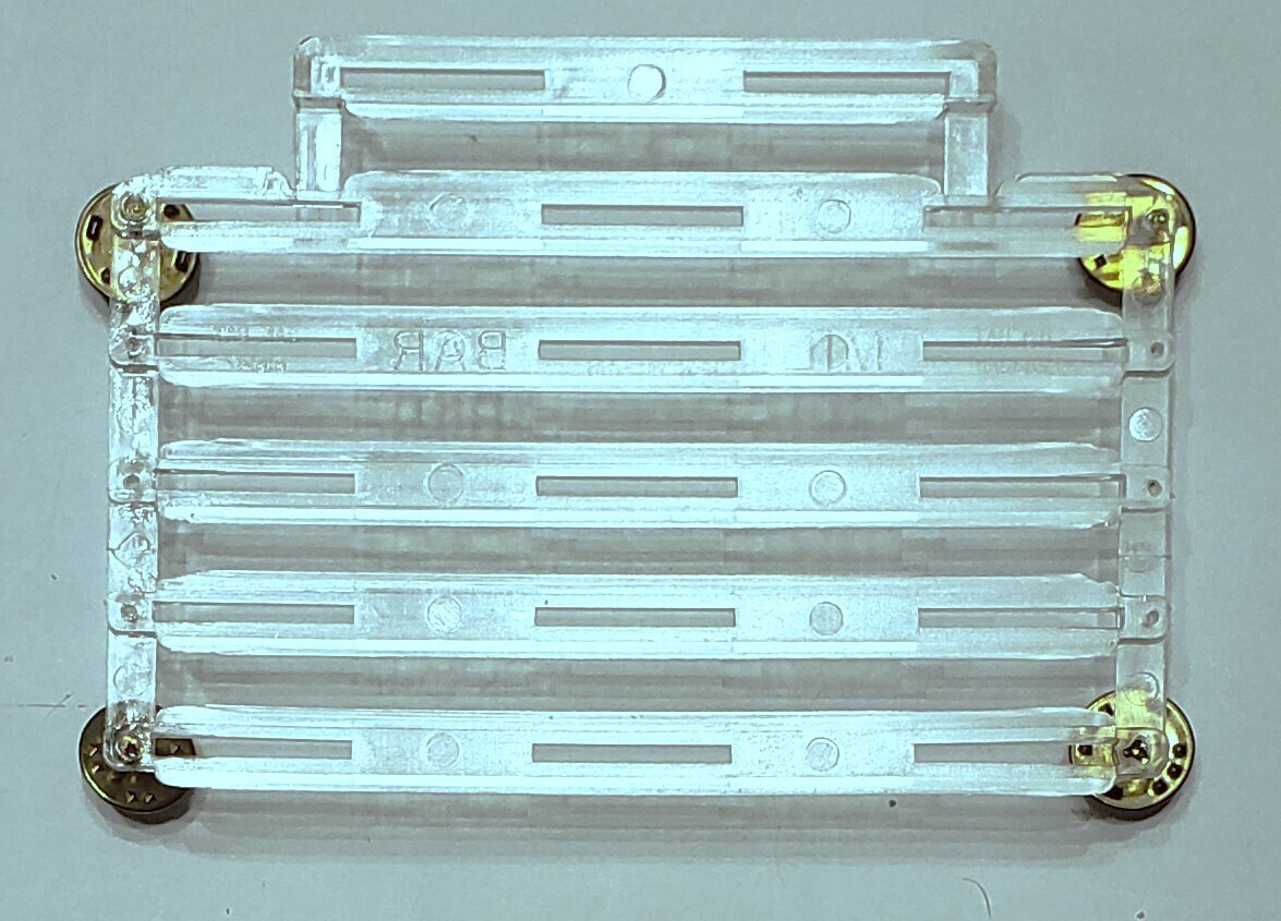 Ribbon Bar (17) - with 1/8 inch space, Clear