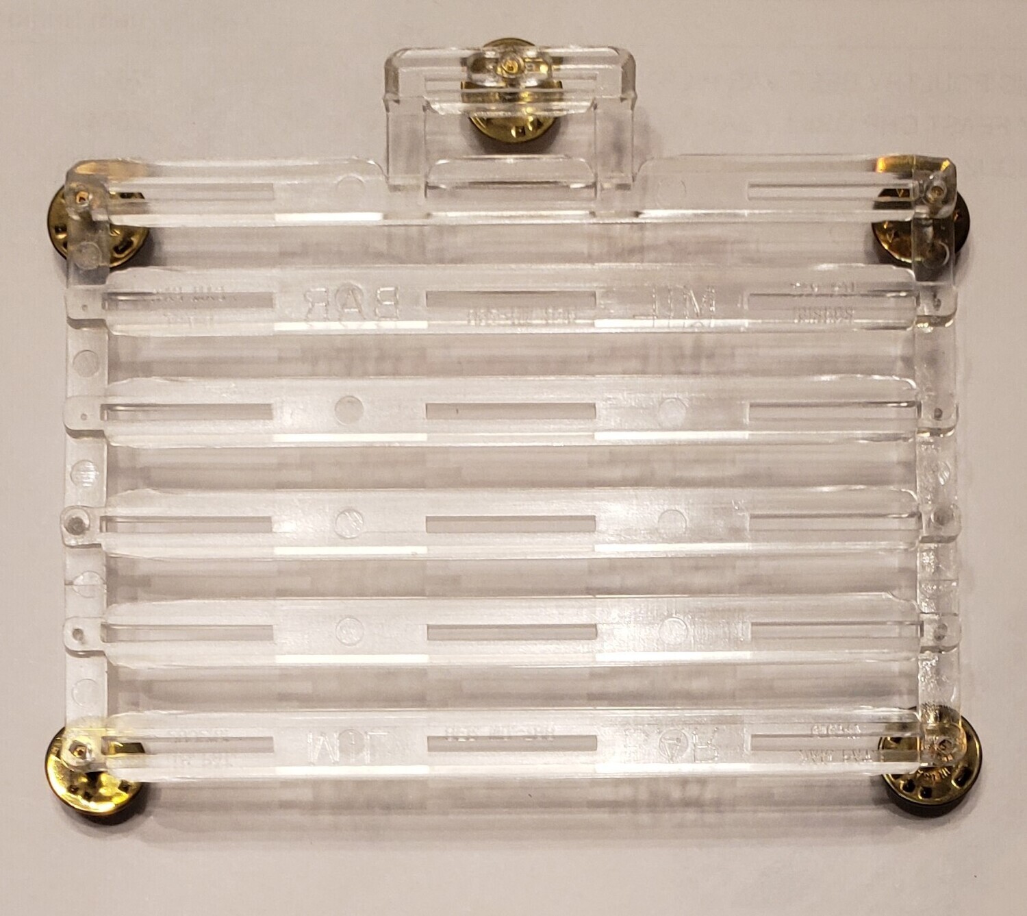 Ribbon Bar (19) - with 1/8 inch space, Clear