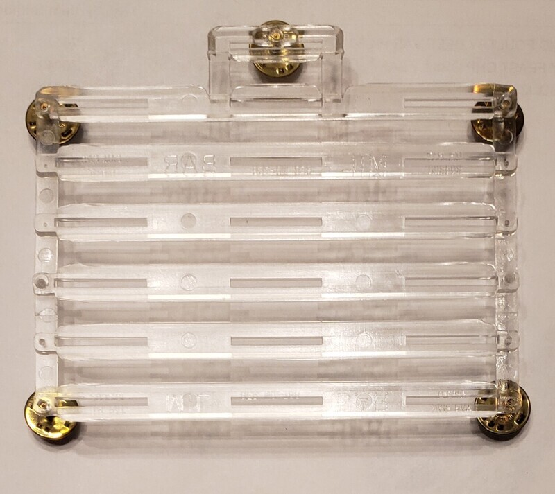 Ribbon Bar (19) - with 1/8 inch space, Clear