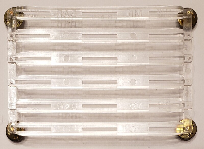 Ribbon Bar (18) - with 1/8 inch space, Clear