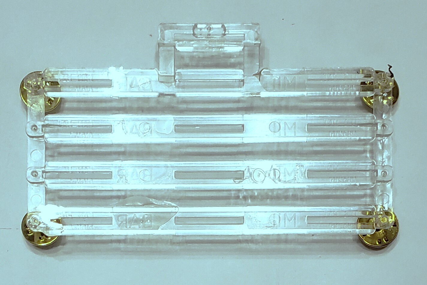 Ribbon Bar (13) - with 1/8" space, Clear