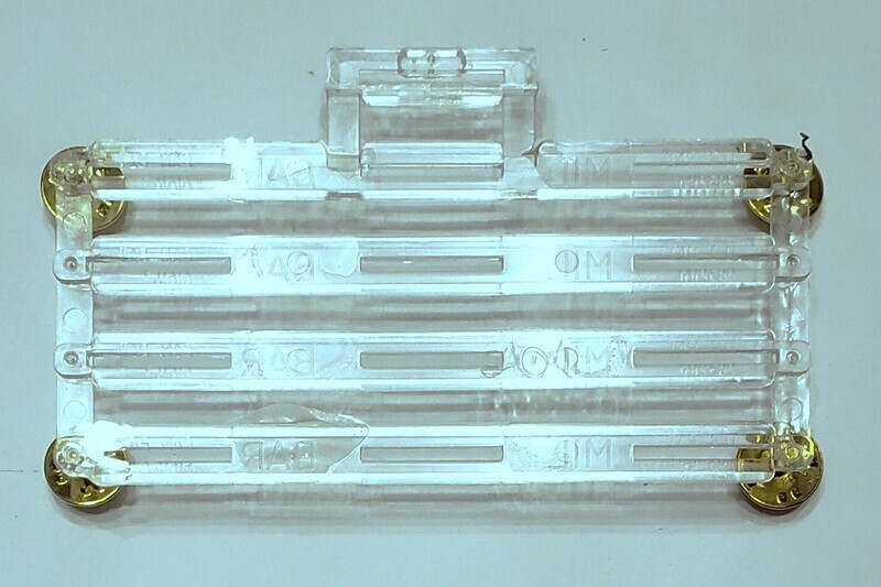 Ribbon Bar (13) - with 1/8" space, Clear