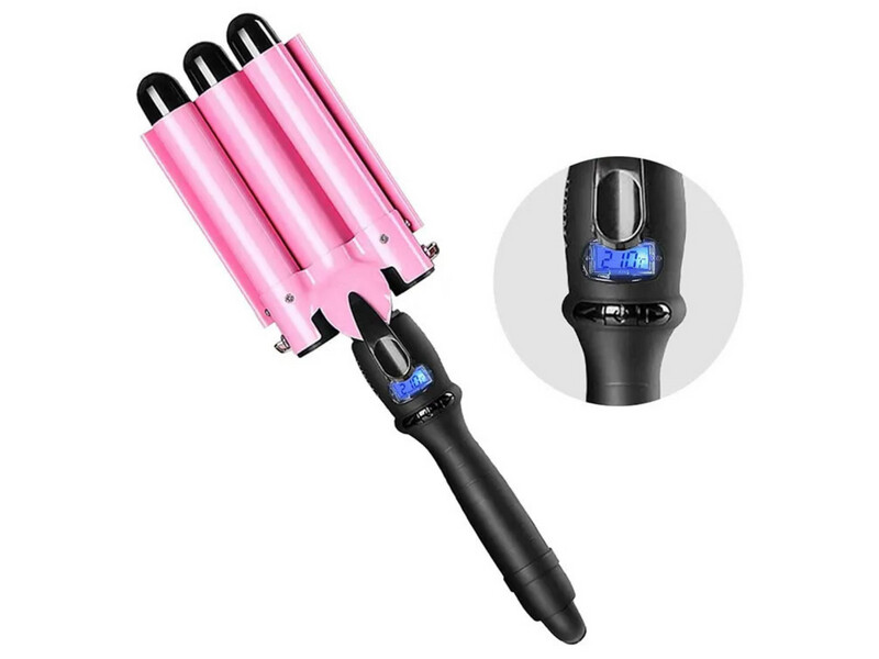 Hair Curler (3-Barrel), Color: Pink