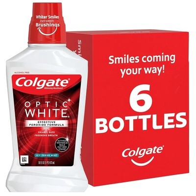 Optic White Whitening Mouthwash (2% Hydrogen Peroxide, Fresh Mint)