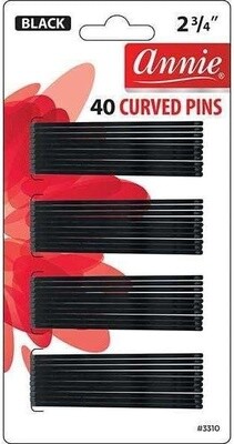 Curved Pins 2 3/4" 40 Ct Black