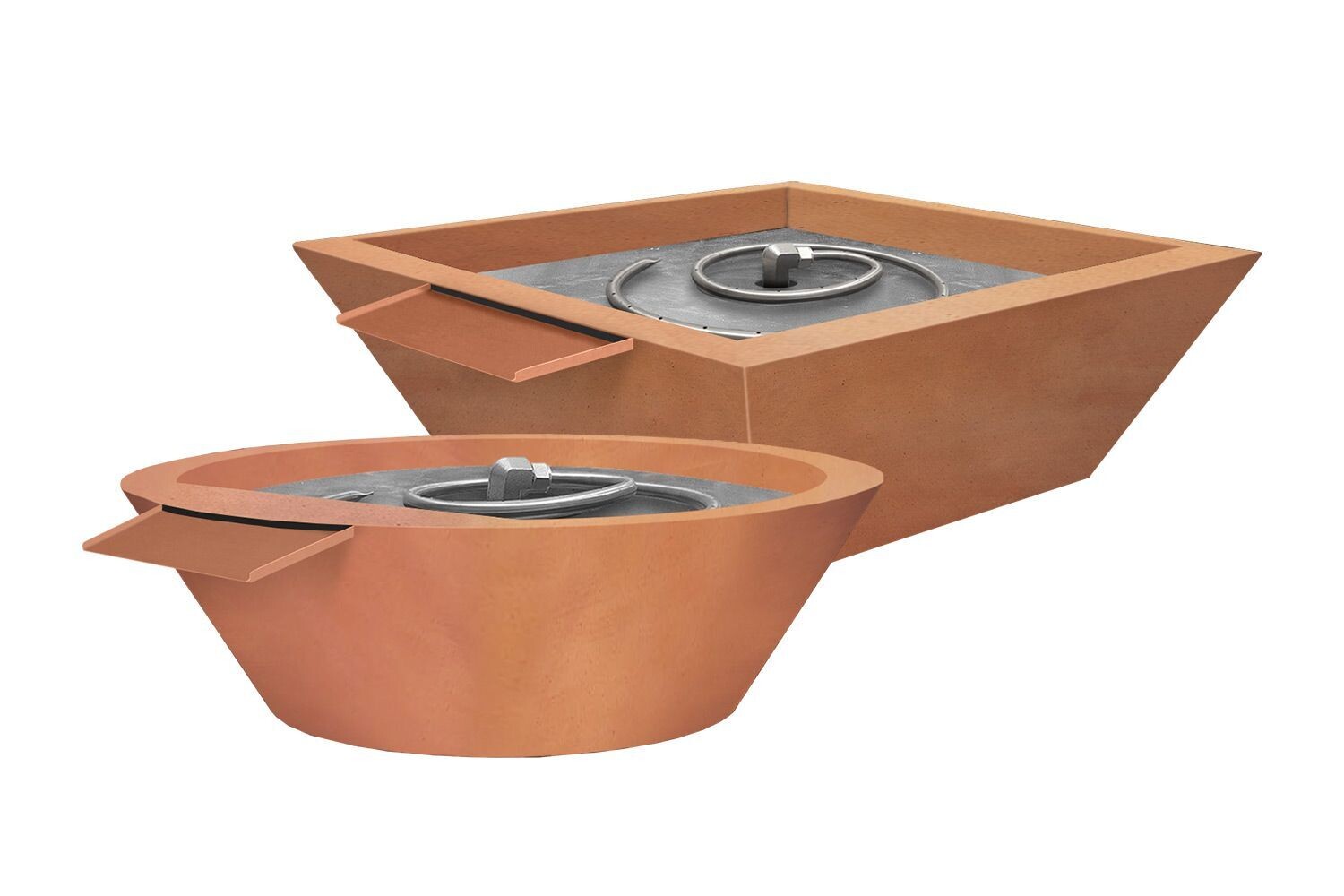 Copper Fire & Water Bowls